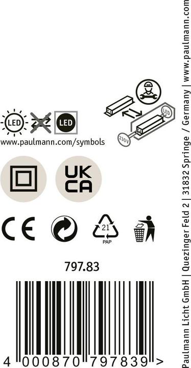 Actual product image Paulmann Lamps Puric Pane (400 lm)