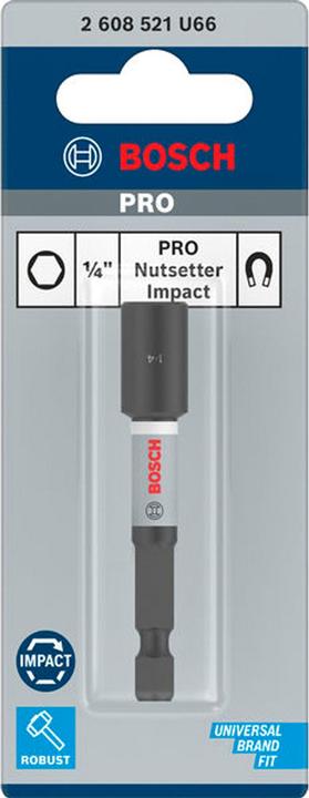 Produktbild Bosch Professional Zubehör PRO Nutsetter Impact, 1/4" x 65 mm, 2 9/16" x 65 mm, 2-tlg. (1/4")
