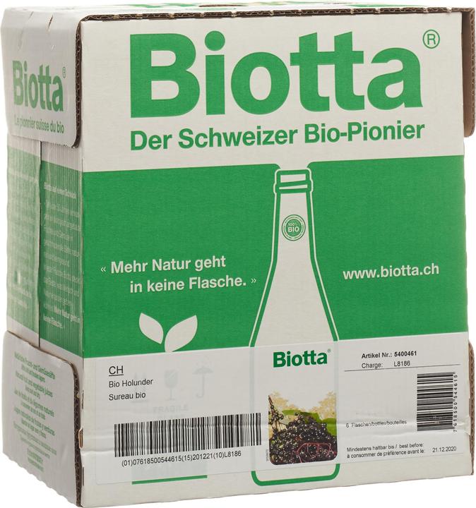 Actual product image Biotta Organic elderberry (6 x 50 cl)