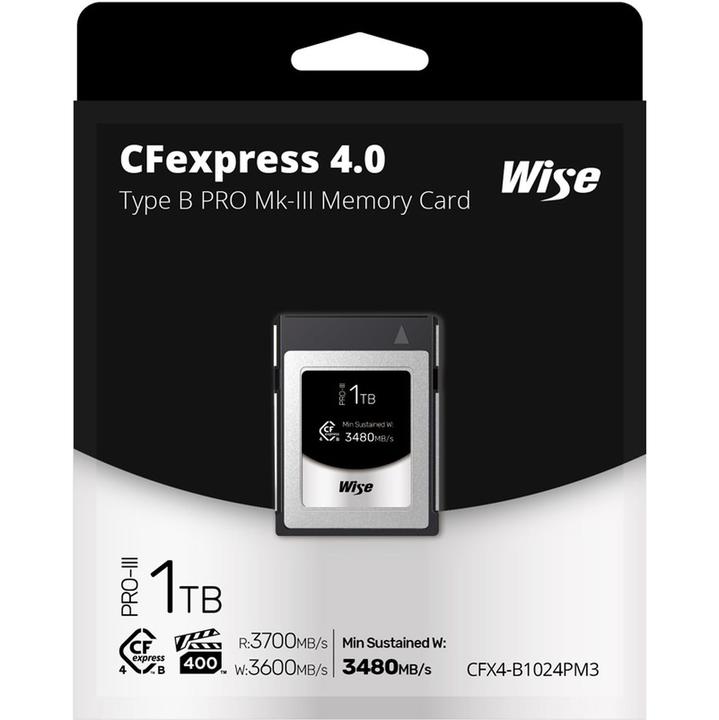 Productafbeelding Wise 1TB CFexpress 4.0 Type B PRO Mk III Memory Card (1000 GB, CFexpress type B)