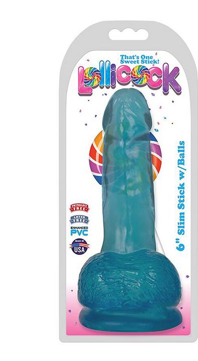 Actual product image Lollicock Slim Stick with Balls Berry Ice