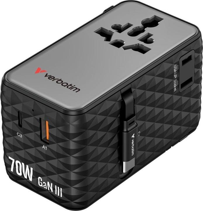 Produktbild Verbatim Charge 'n' Travel 70W 2C (70 W, 2 Ports)