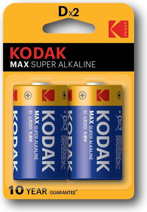 Kodak Max Alkaline Batterie D Lr20 2 Einheit (2 Stk., D)