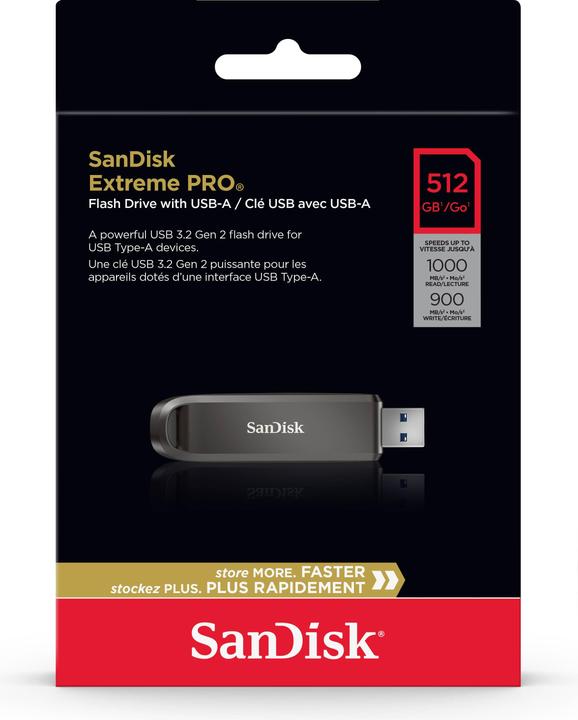 Productafbeelding SANDISK Extreme PRO USB-A 3.2 Gen 2 4x6 512GB (512 GB, USB-A)