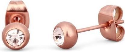 Actual product image Vuch Přvabné bronzové náušnice s krystalem Gem Rose Gold