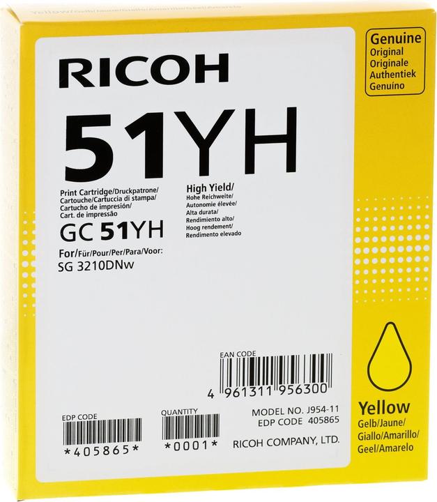Actual product image RICOH GC 51YH - High yield - Yellow - Original (Y)