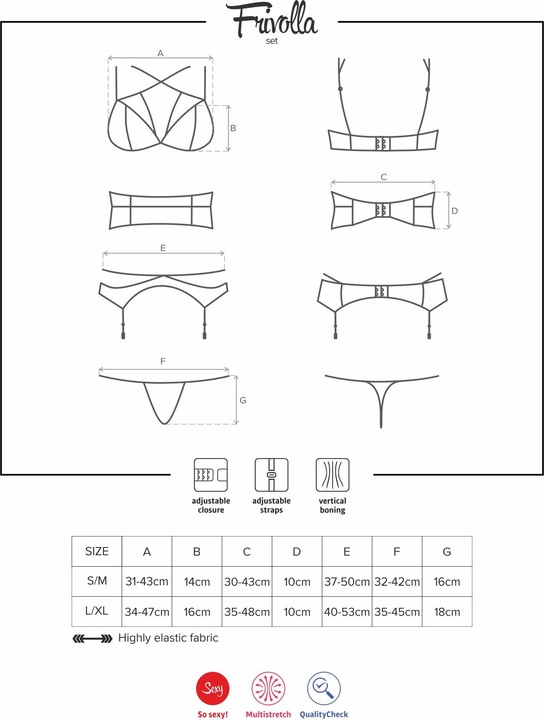 Image du produit Obsessive Frivolla (S, M)