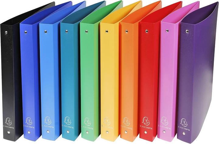 Dunkelblau, Dunkelgrün, Gelb, Hellblau, Hellgrün, Orange, Rosa, Rot, Schwarz, Violett