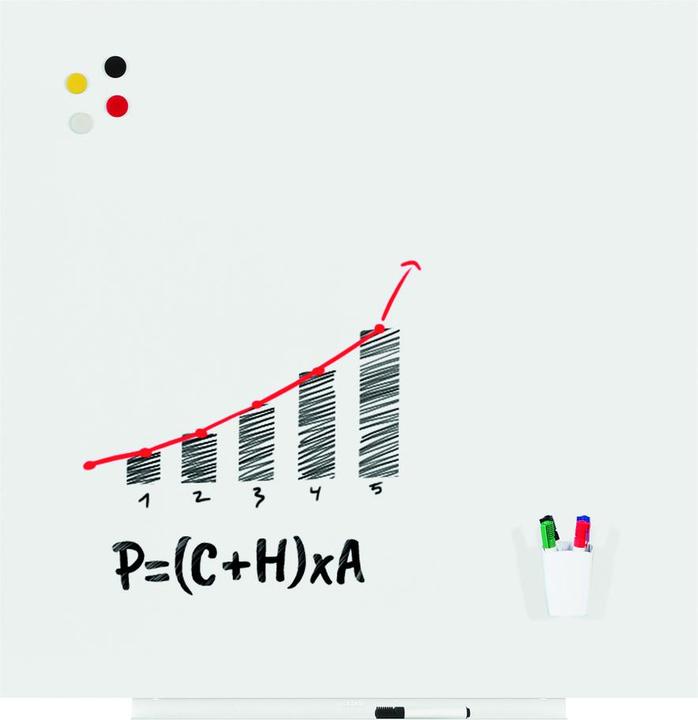 Actual product image kaiserkraft Whiteboard module, BASIC version - sheet steel, painted, WxH 1000 x 1000 mm (100 x 100 cm)