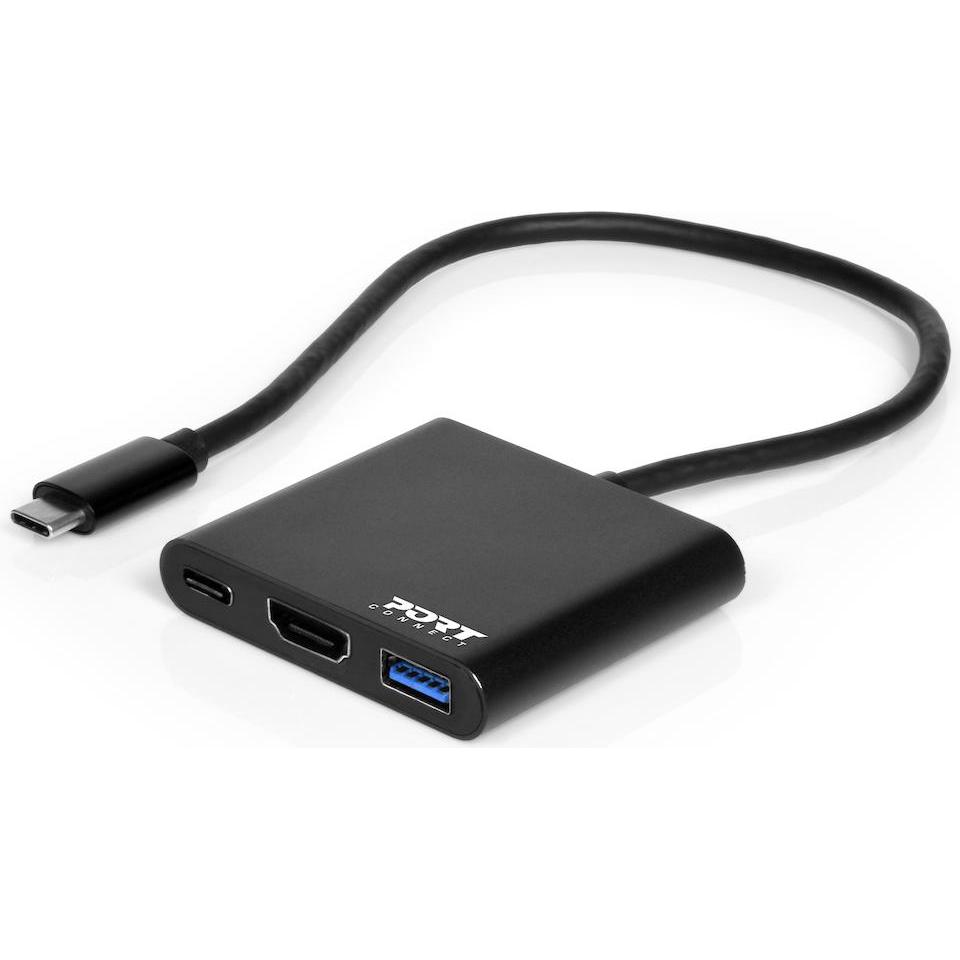 Thumbnail - Port Designs Mini (USB-C, 1 Ports), Dockingstation + USB Hub, Schwarz