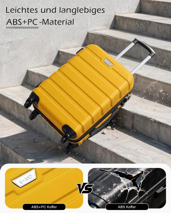 Actual product image Coolife Hartschalen-Handgepäckkoffer mit TSA-Schloss (38 l)