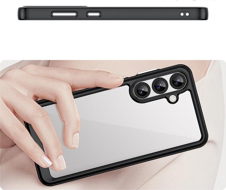 Image du produit Hurtel Back panel cover Outer Space Case for Samsung Galaxy A36 Cover with Flexible Frame - Black (Samsung Galaxy A36)