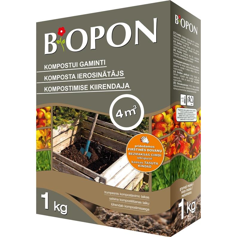 Biopon, Compostiera + sacco da giardino, Compost Accelerator 1kg