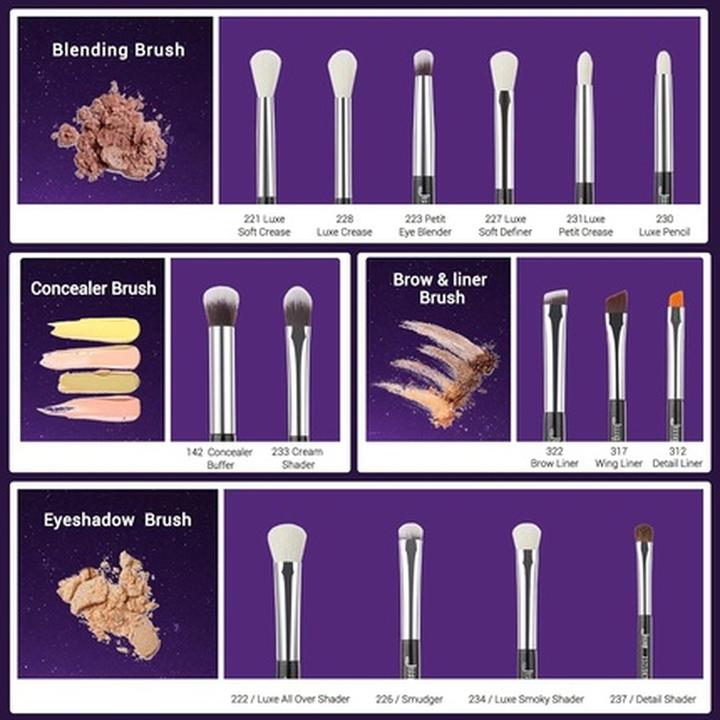 Produktbild Jessup 15Pcs Professional Makeup Brushes Set Kosmetik Tools Eye Liner Shader Holzgriff Natural-Sy (Augenbrauen)