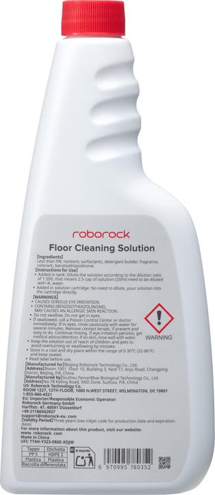 Actual product image Roborock Floor cleaning fluid 2x 480 ml