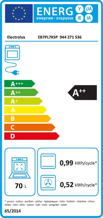 Energy Label Electrolux EB7PL7KSP