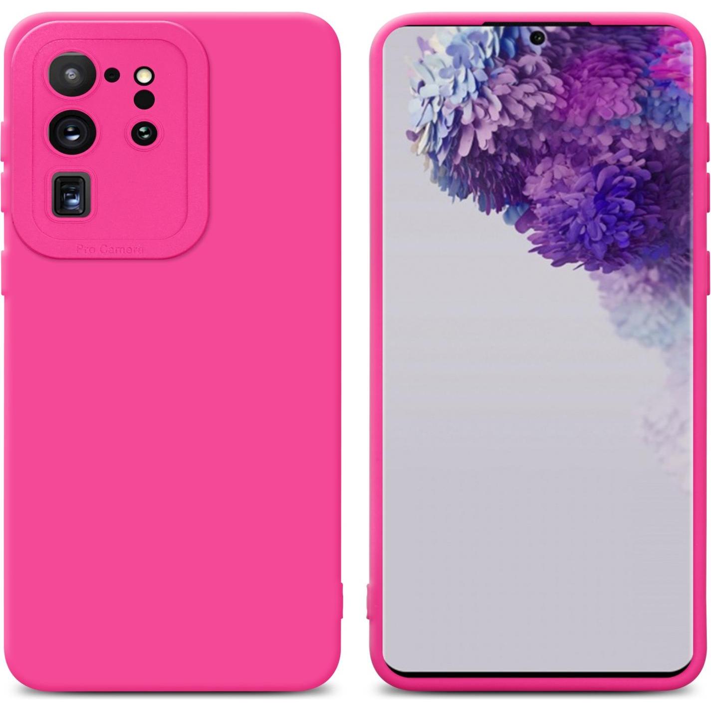Cadorabo Hülle für Samsung Galaxy S20 ULTRA im TPU Fluid LM162 Style (Samsung Galaxy S20 Ultra), Smartphone Hülle, Pink