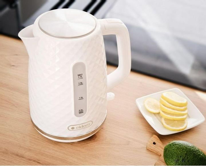 Actual product image Eldom C280B Electric kettle ELLI capacity 1 7 l power 2200 W black strix white (1.70 l)