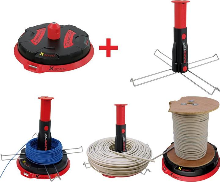 Immagine prodotto Runpotec RUNPO 10174 XB 300+ set di mandrini multifunzione dispensatore di cavi