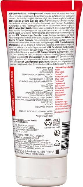 Nährwerte und Zutaten Weleda Granatapfel Schönheitsdusche (200 ml)