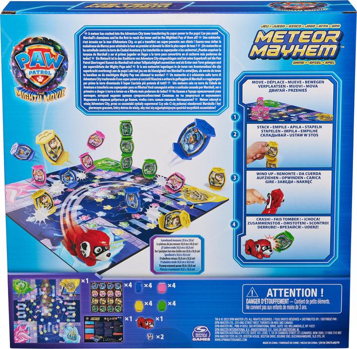 Immagine prodotto Spin Master PAW Patrol - Il Super Film, gioco Meteor Mayhem (Multilingue, 2 - 4 Giocatori)