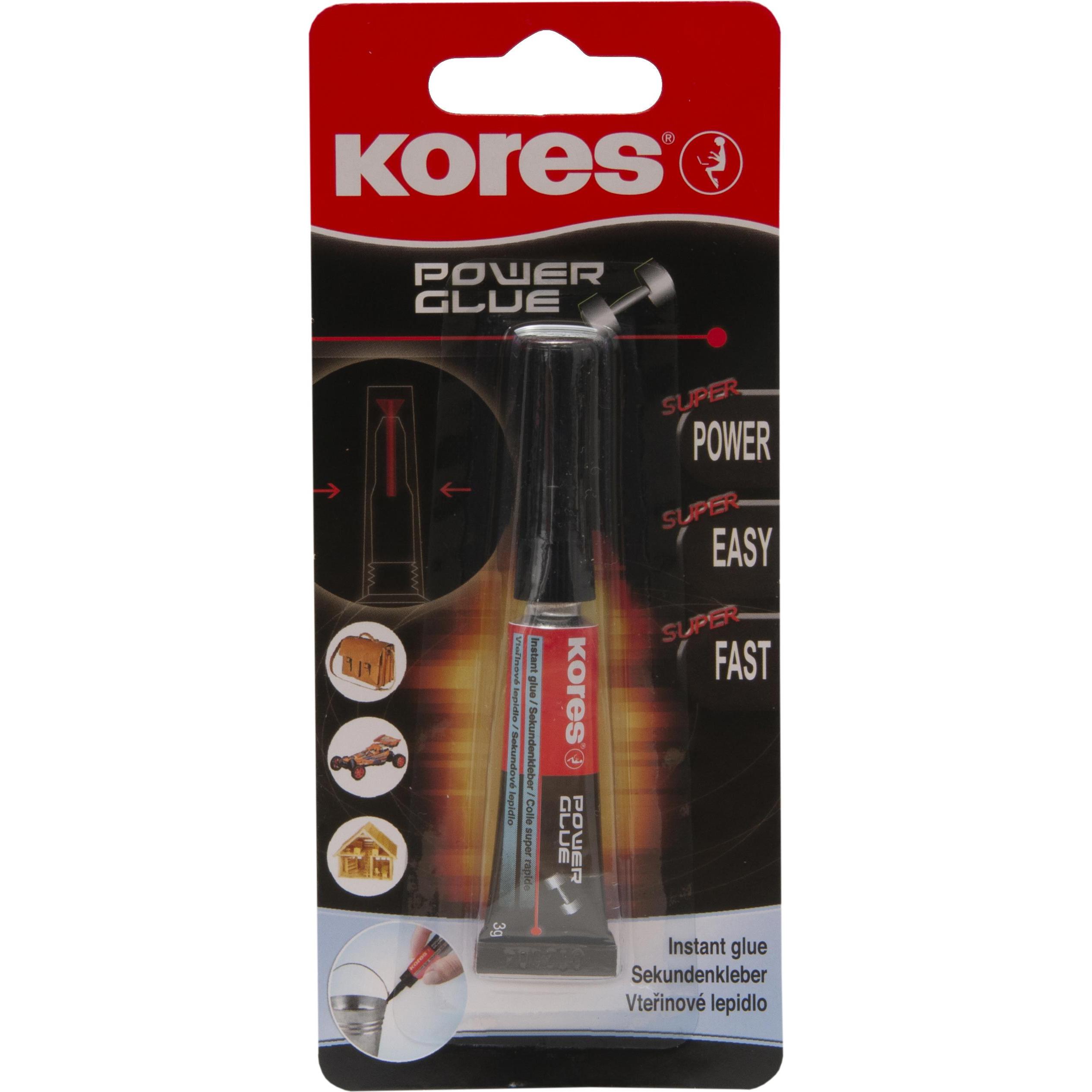 Kores, Klebstoff, Sekundenkleber ”Power Glue” (3 g)