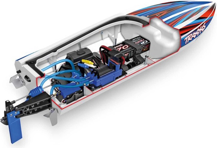 Produktbild Traxxas DISRUPTOR blau 26 Zoll V-Rumpf Boot Selbstaufrichtung ohne Akku und Ladegerät