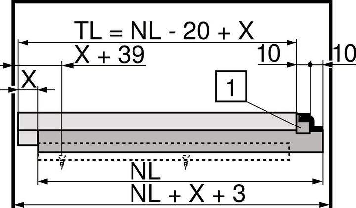 Immagine prodotto Blum Supporti a pressione MOVENTO, guida per ripiani