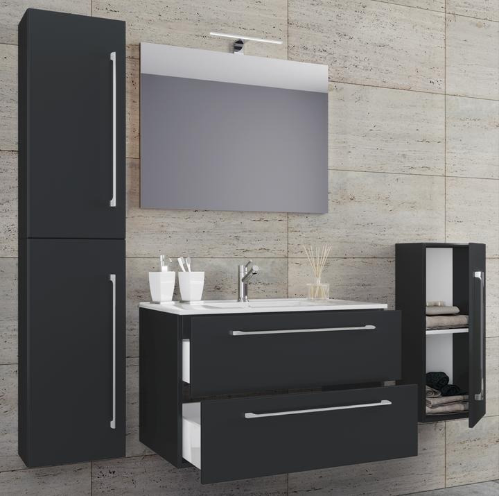 Image du produit VCM Meuble vasque 5 vasques Badinos 2 tiroirs Miroir