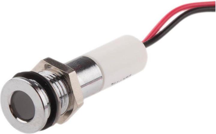 Produktbild RS PRO 8mm flush satin chr LED wires,wht 220Vac