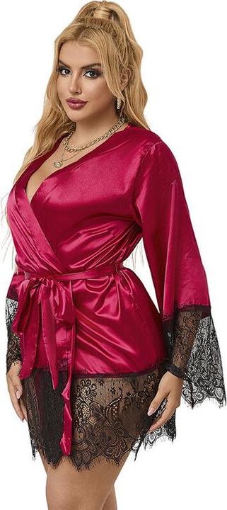 Produktbild Subblime 953829 ELEGANTER SPITZENPYJAMAS + TANGA ROT L/XL (S)