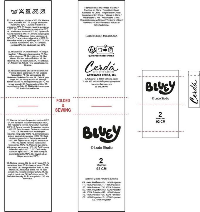 Produktbild Bluey Unisex Pullover Christmas Hellblau (74)