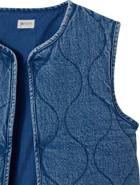 Actual product image Jonen Jeansweste mit Wellensteppung, Mädchen (128)