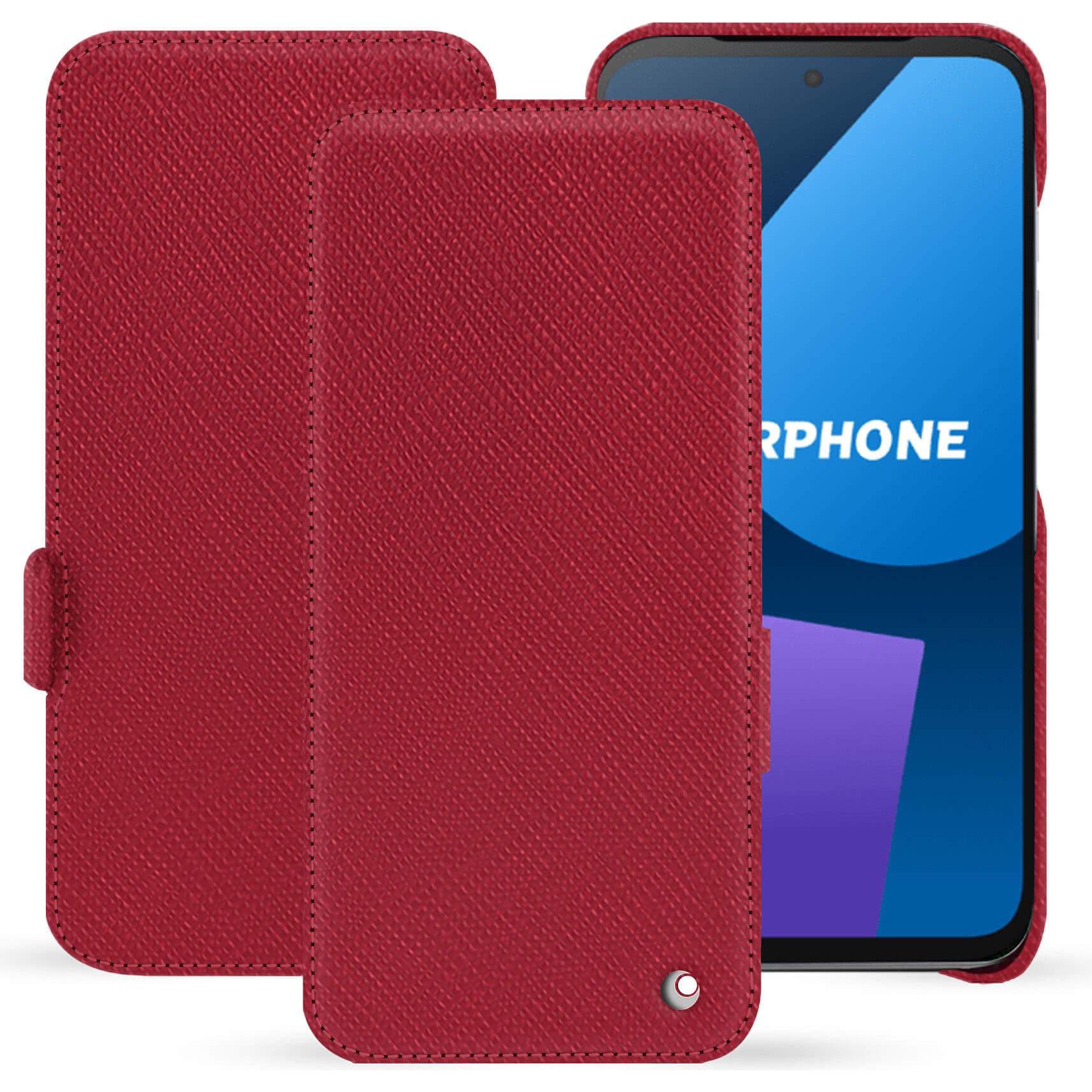 Noreve Lederschutzhülle horizontal (OnePlus 5), Smartphone Hülle, Rot