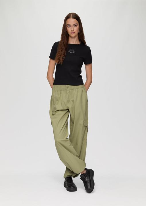 Actual product image S.Oliver Hose Wide-Leg-Hose mit Cargo-Taschen und angedeutetem Verschluss (34)