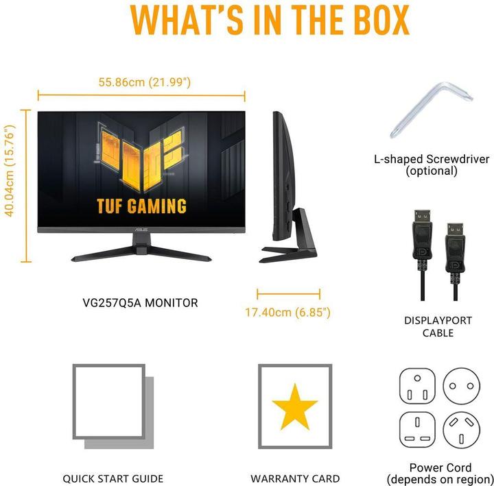 Actual product image ASUS TUF Gaming VG257Q5A (1920 x 1080 pixels, 24.50")