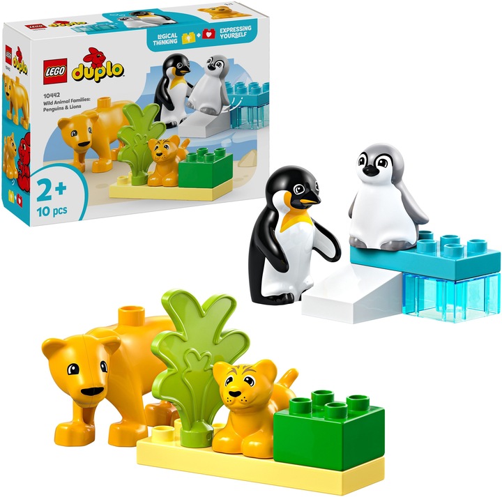 Image du produit LEGO Wildtier-Familien: Pinguine und Löwen (10442)