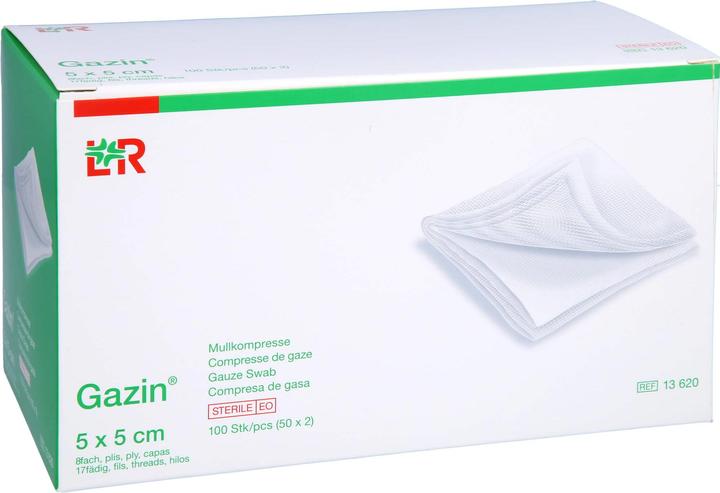 Produktbild Gazin Mullkompresse 5x5cm 8fach steril