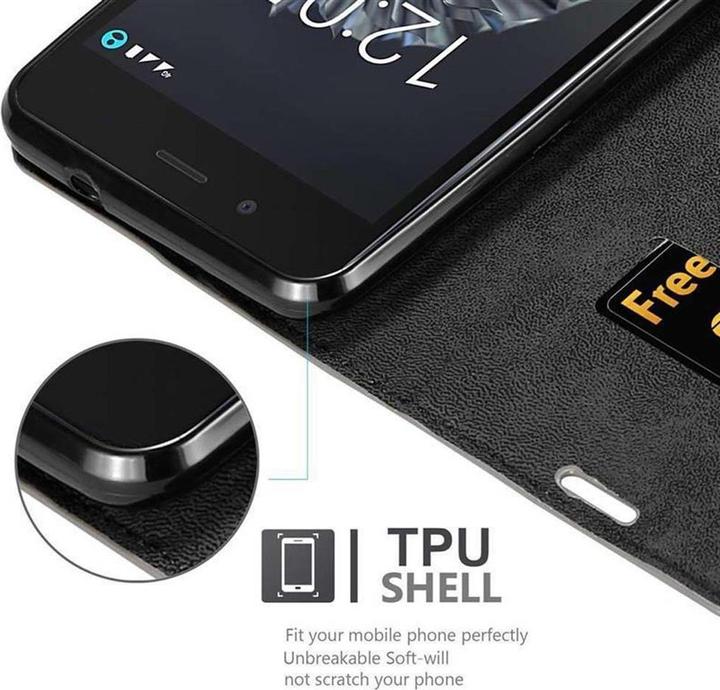 Actual product image Cadorabo Book Invisible Magnet Cover (BQ Aquaris X5)