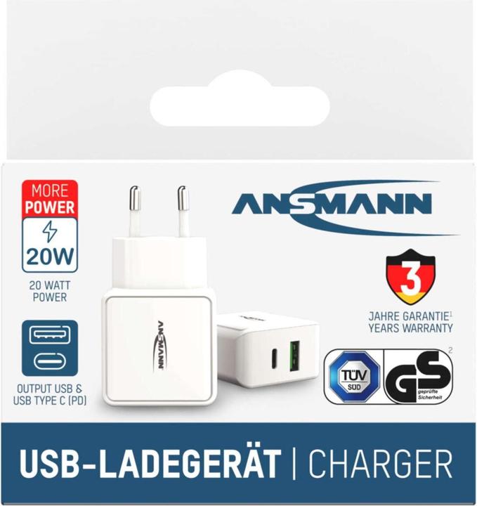 Produktbild Ansmann Home Charger HC218PD (20 W, 2 Ports)