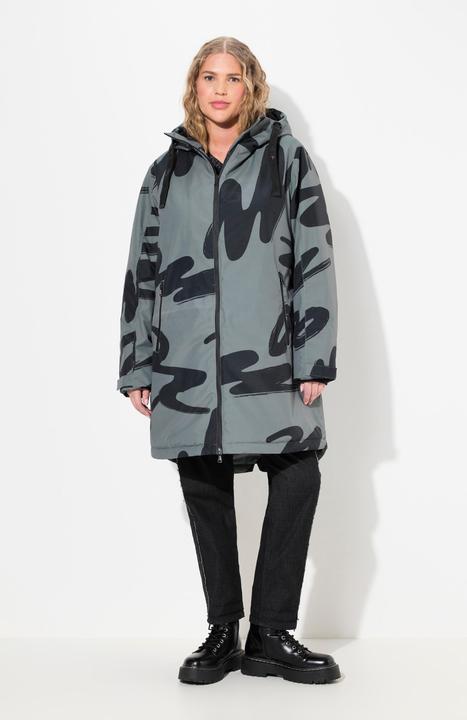Actual product image Ulla Popken HYPRAR Scribble Print Coat (46, 48)