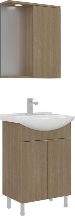 Produktbild Homitis Purus 55 Bathroom Cabinet With Sink & Mirror Set (2 Pieces)