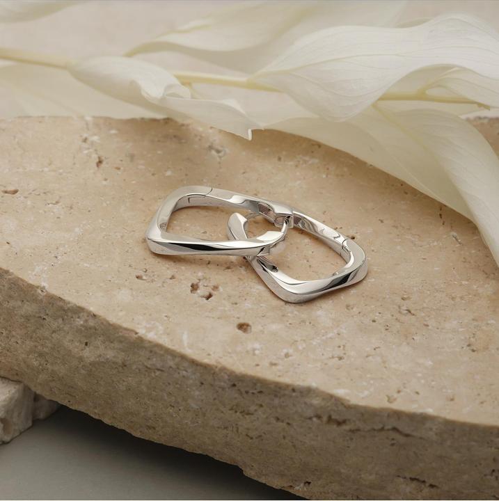 Actual product image Jette Creolen SIMPLE (925 silver)