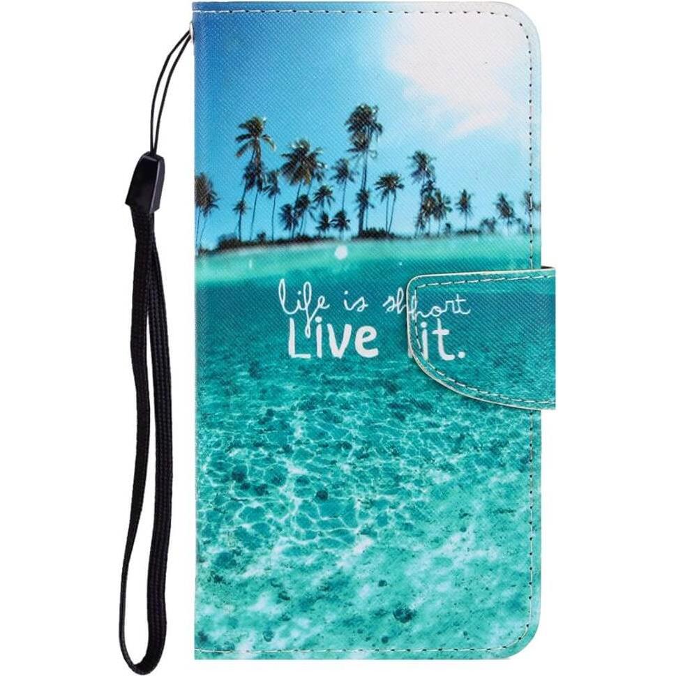 Cover-Discount iPhone SE / 8 / 7 - Leder Etui Hülle Meer (Apple iPhone 7, Apple iPhone 8), Smartphone Hülle, Mehrfarbig