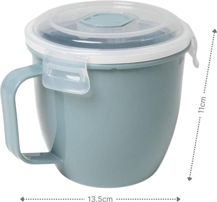 Produktbild Hobby Mikrowellen-Tasse mit Henkel Mikrowellen-Becher Lunchbecher Suppen-Mug (620 ml, 1 x)