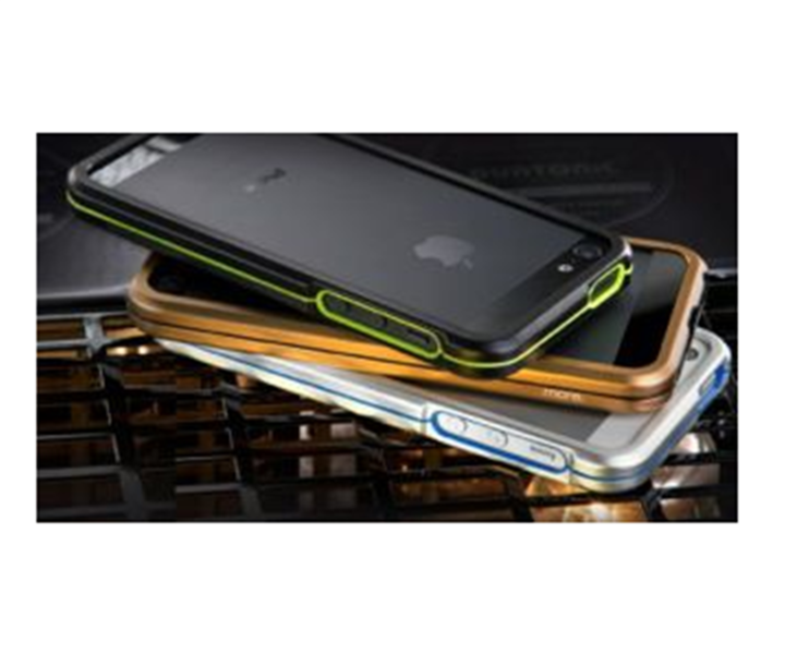 Produktbild more. Armor Metal Bumper für iPhone 5/5S/SE Black/Neon Yellow (Apple iPhone SE, Apple iPhone 5, Apple iPhone 5s)