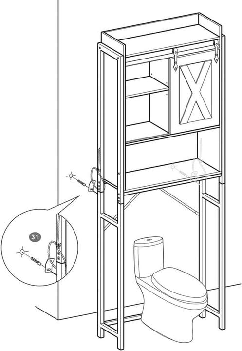 Image du produit Vasagle Shelfy (64 x 24 x 171 cm)