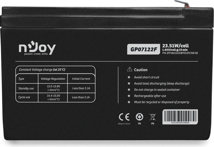 Produktbild Njoy 12 V/7AH Ununterbrochener Akku 1PCS/Paket (1 Stk., 7000 mAh)