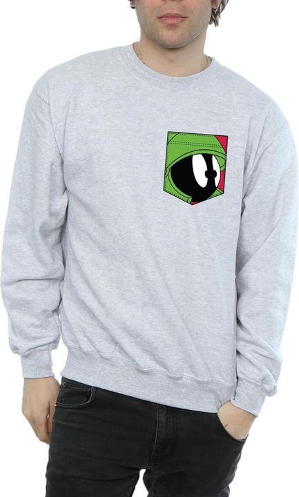 Produktbild Looney Tunes Marvin The Martian Face Faux Pocket Sweatshirt (M)