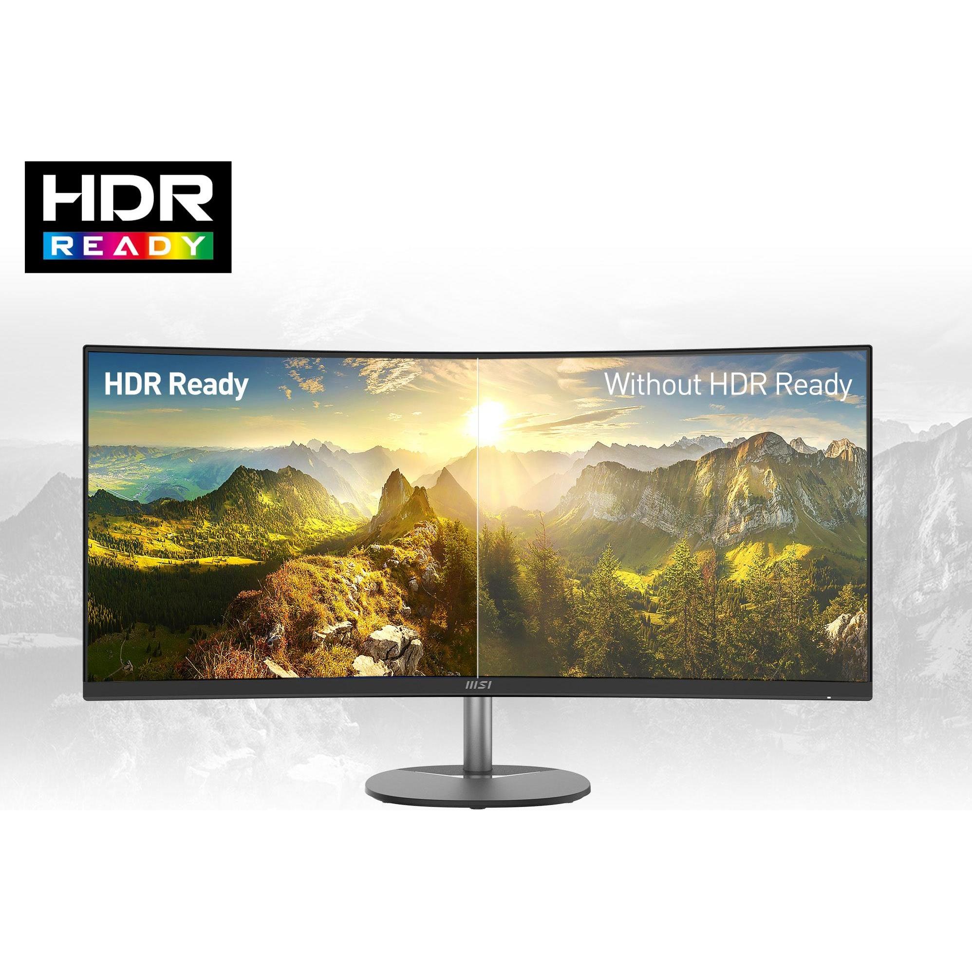 MSI Pro MP341CQ (3440 x 1440 pixels, 34"), Monitor, Zwart